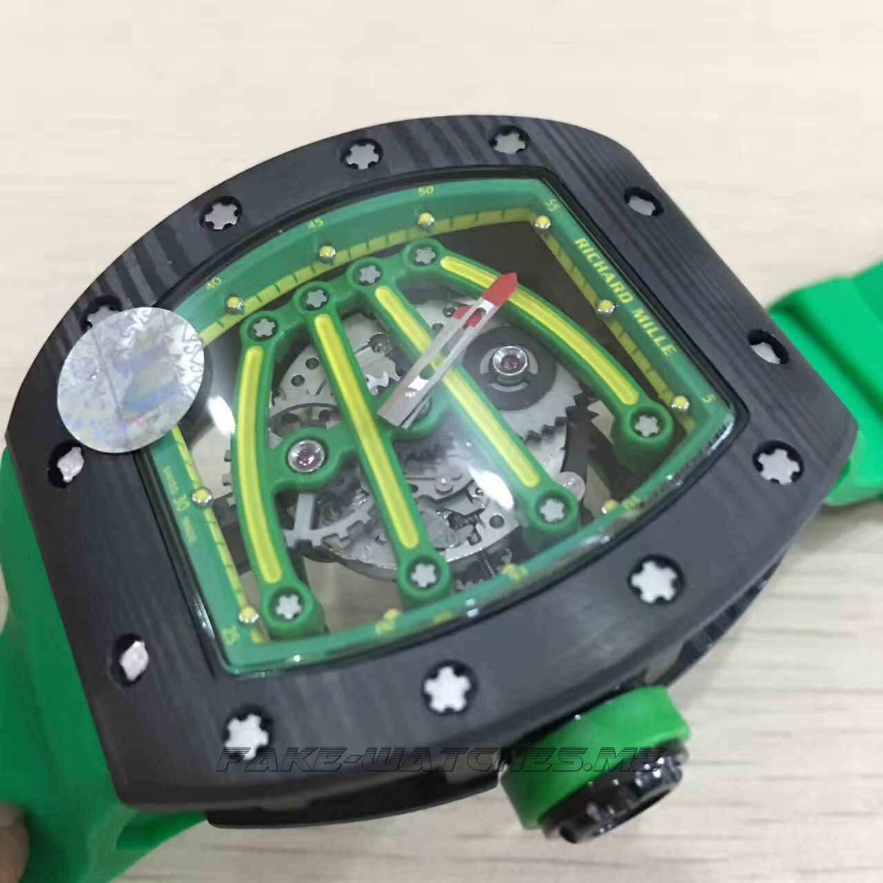Richard Mille RM59-01A Forged Carbon Green Skeleton Dial